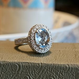 Judith Ripka Sterling Silver Topaz Ring